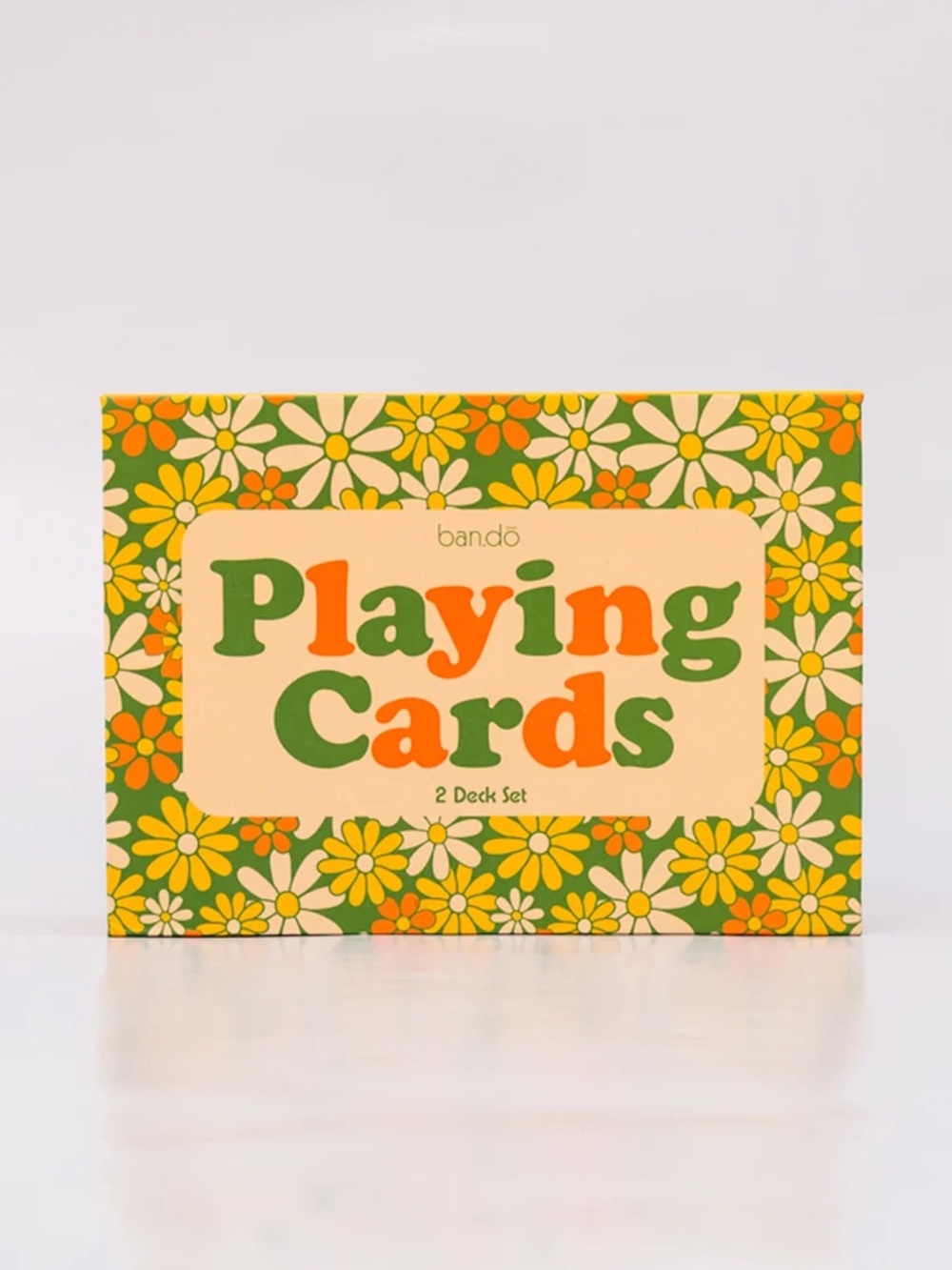 BAN.DO PLAYING CARDS - GAME NIGHT! DOUBLE DECK (SET OF 2) MULTI YELLOW FLORAL